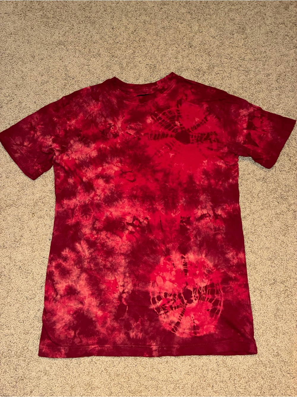 PacSun Red Tie-Dye Short Sleeve Tee